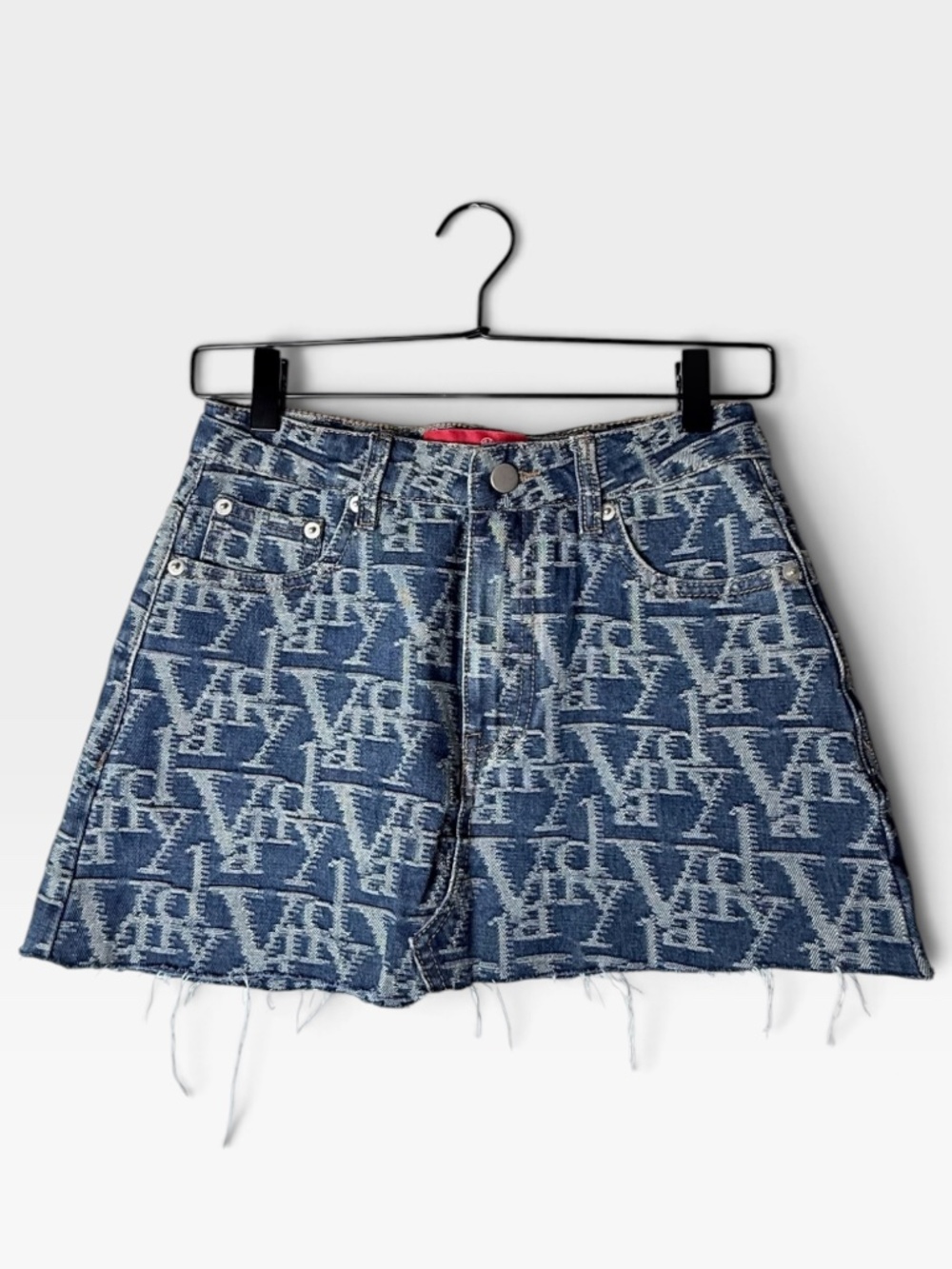 Vandy the Pink Blue Denim Mini Skirt Women's Size 26 (V)